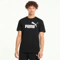 Puma T-shirt rekreacyjne Essentials Logo (100% bawełna) czarny/biały mężczyźni